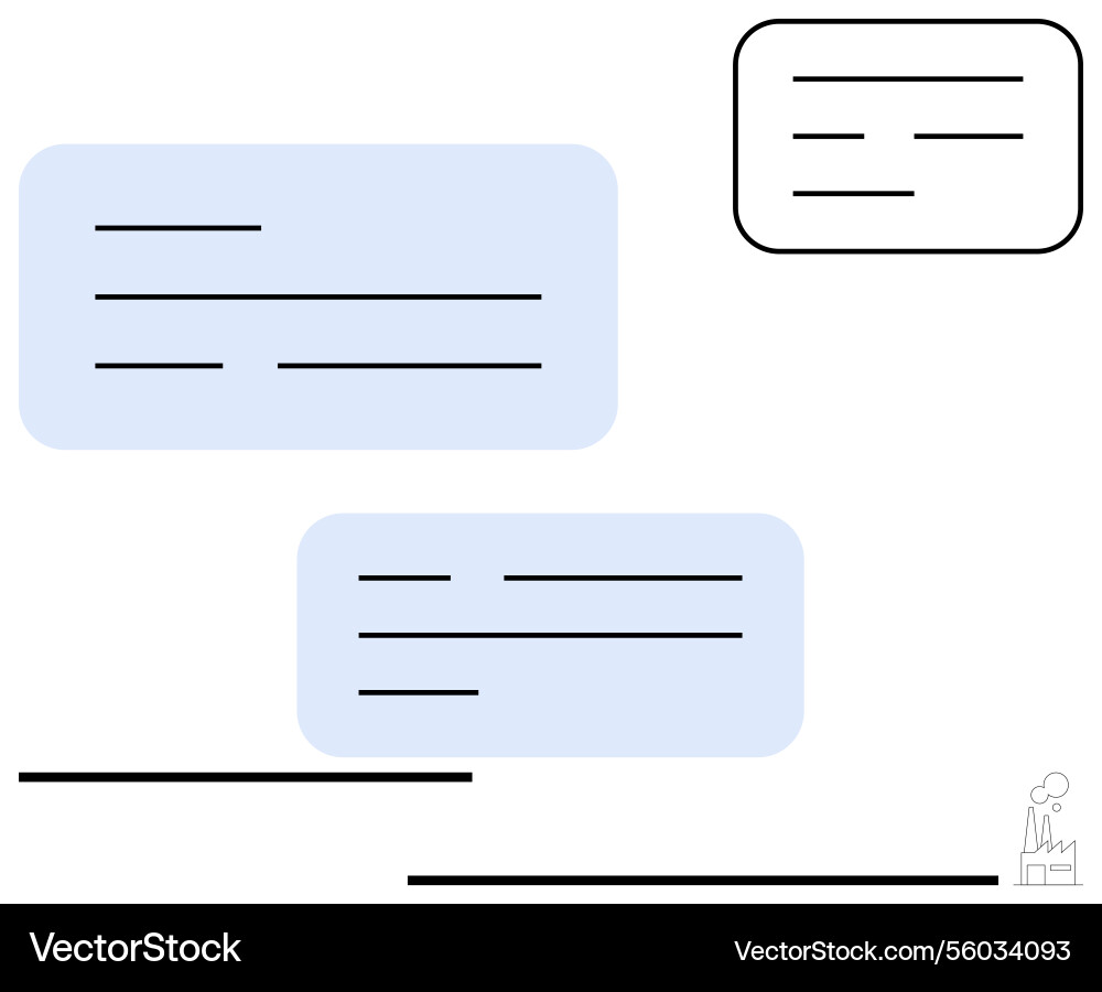 Simplified text bubbles representing communication Simplified text bubbles representing communication vector image