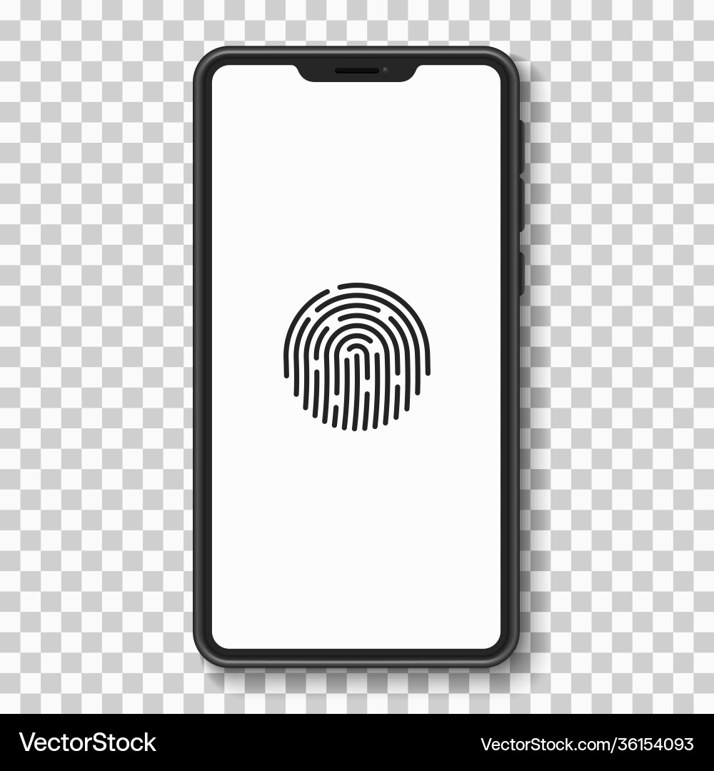Smartphone Fingerprint Scan vector image