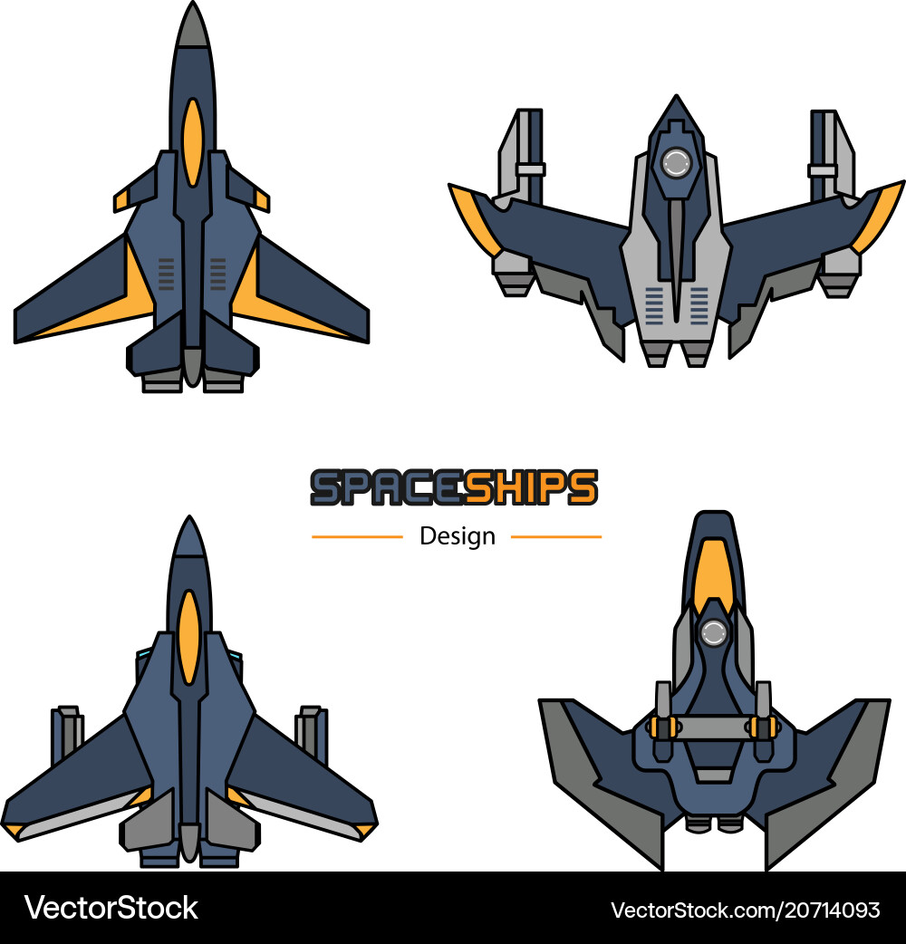 Spaceship Set Vector Image