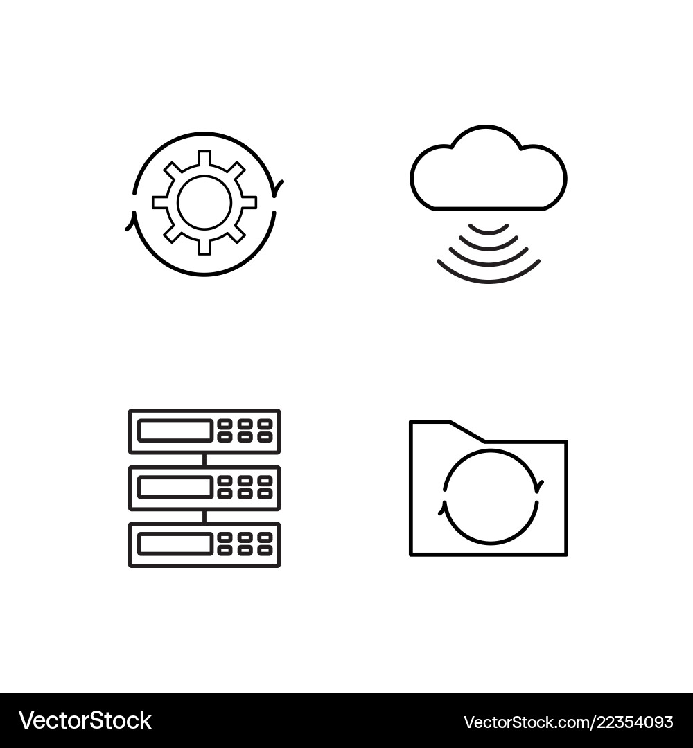 Web simple outlined icons set Web simple outlined icons set vector image