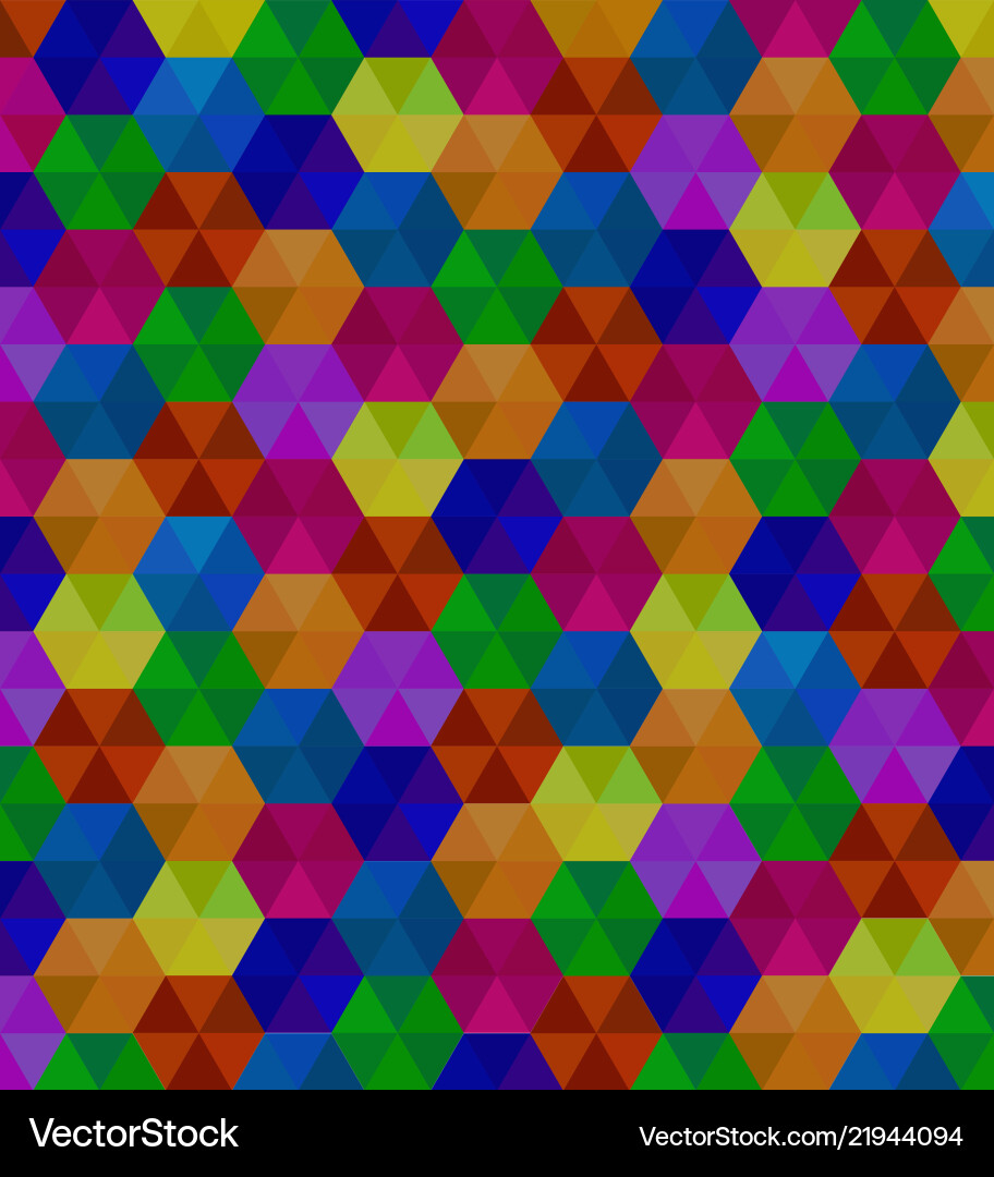Abstract background of colorful hexagons pattern vector image