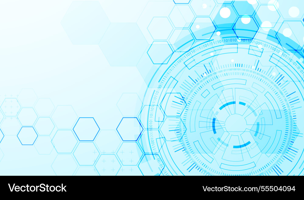 Abstraction on the theme of tech circles Abstraction on the theme of tech circles Vector Image