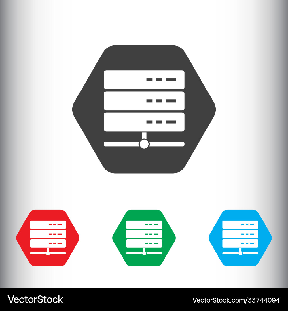 Database server icon sign storage vector image