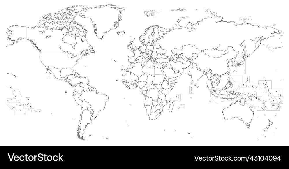 Detailed World Map Vector Image