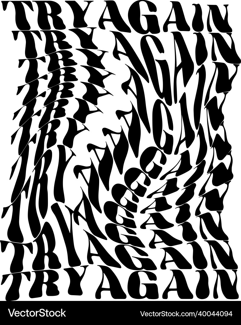 Distorted Typography vector image
