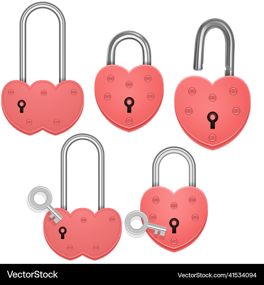 Heart with a keyhole and key Heart with a keyhole and key Vector Image