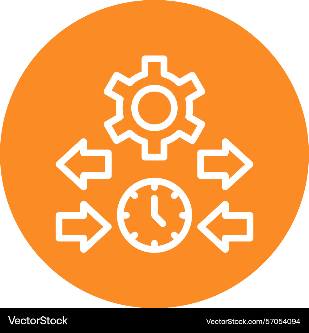 Quick flow line circle style icon design Vector Image