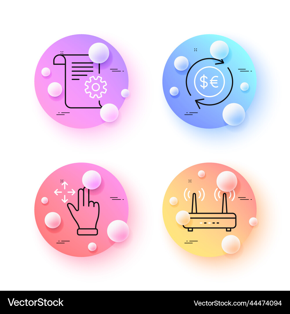 Wifi move gesture and technical documentation Wifi move gesture and technical documentation Vector Image