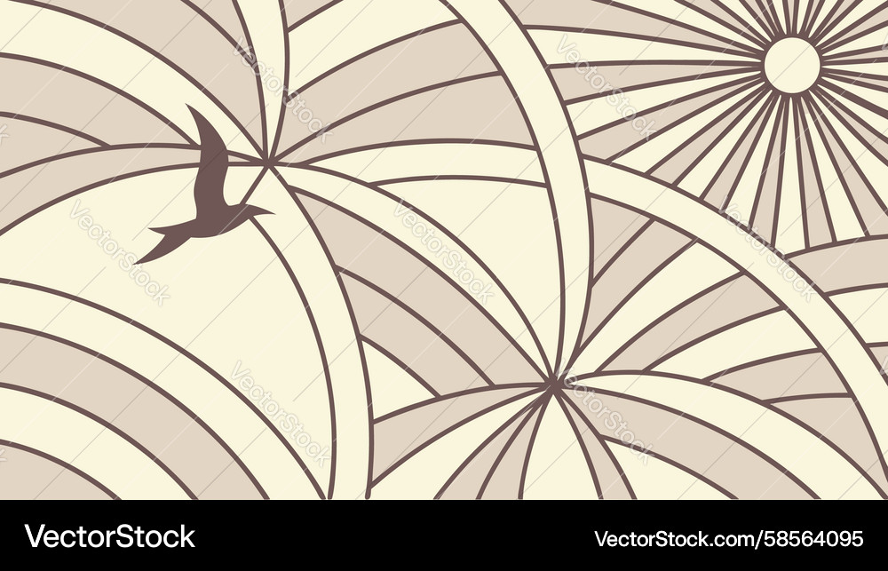 Abstract Bird Flowing Pattern Vector Image