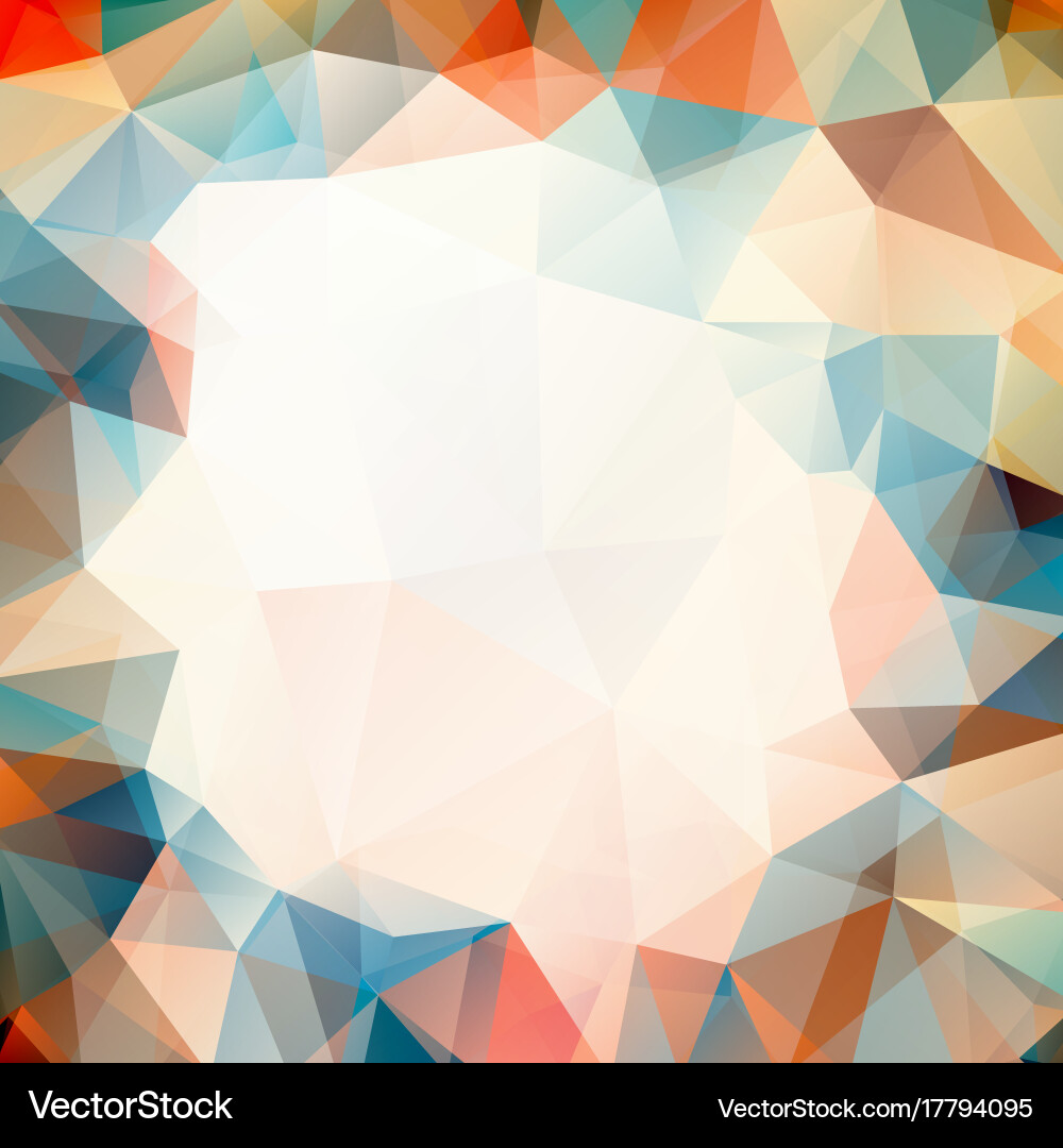 Abstract colorful background of triangles vector image