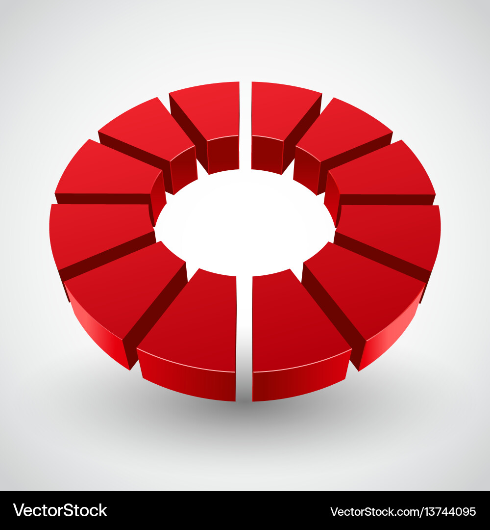 Abstract Red Circle Pattern vector image