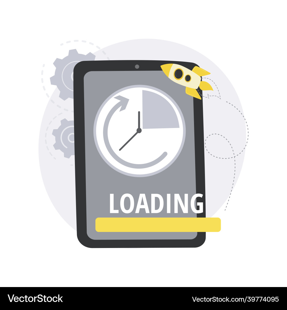 Accelerated mobile pages abstract concept Accelerated mobile pages abstract concept vector image