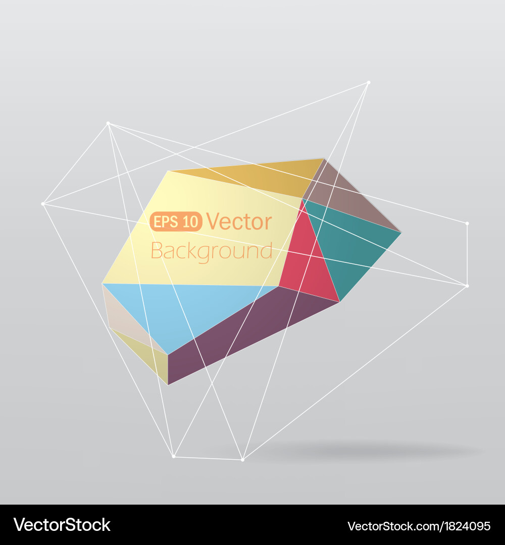 Colorful geometrical background with lines Vector Image