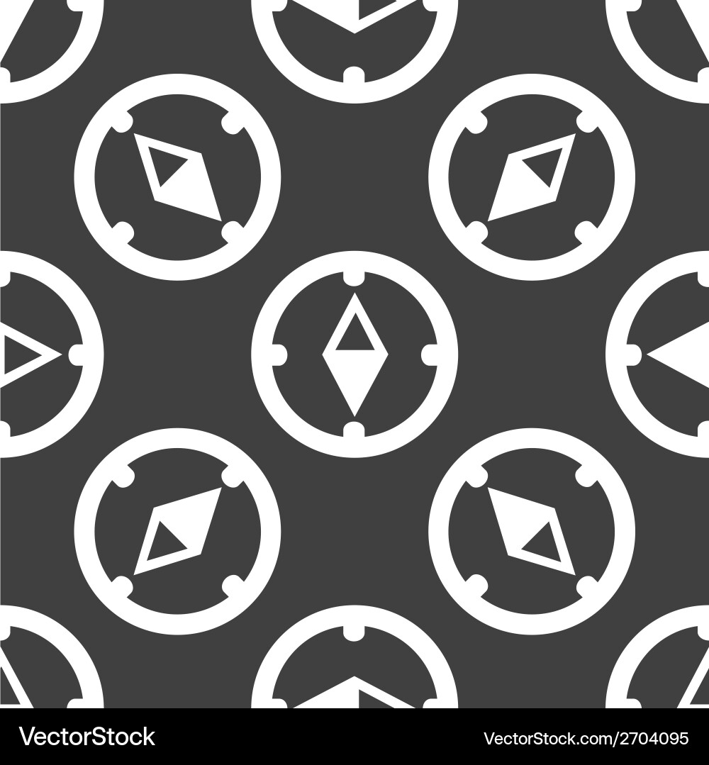 Compass web icon flat design seamless gray pattern vector image