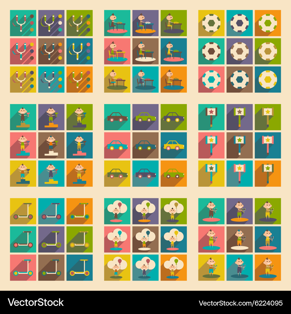 Flat with shadow concept and mobile application vector image