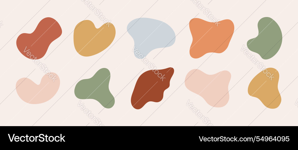 Freeform boho shapes abstract irregular random Freeform boho shapes abstract irregular random vector image