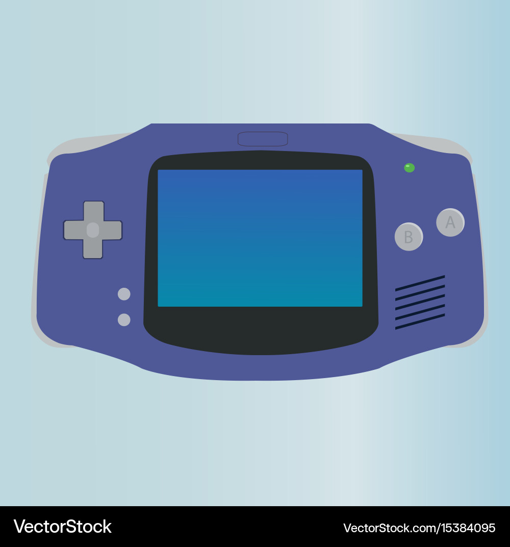 Game console with minimal button and screen Vector Image