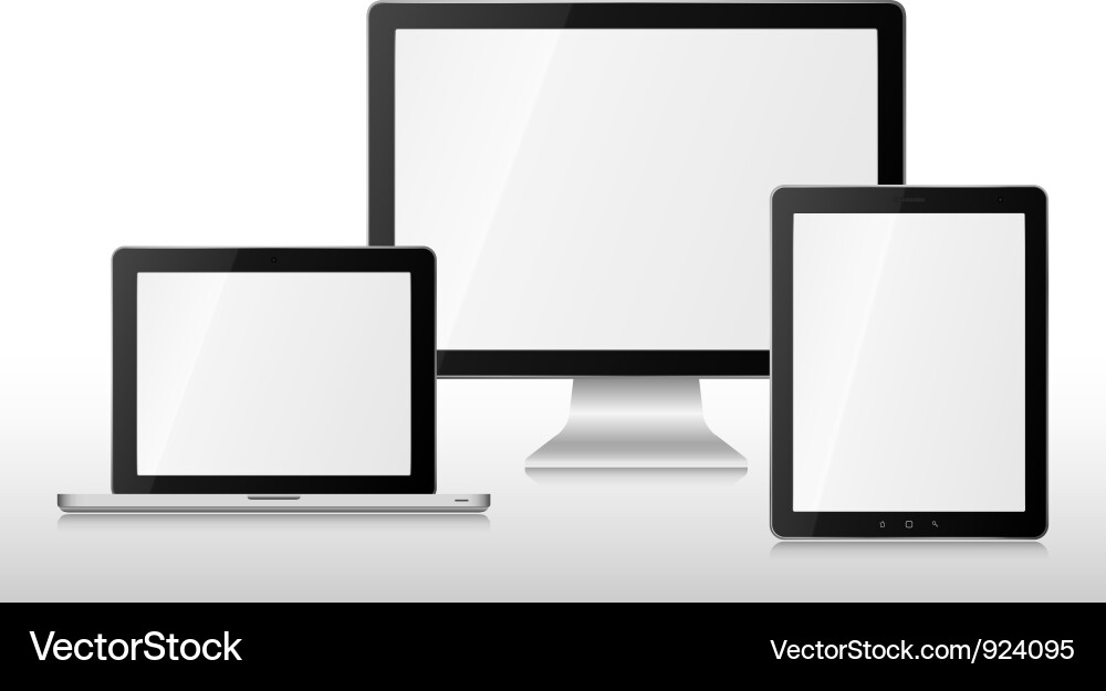 Group computers vector image