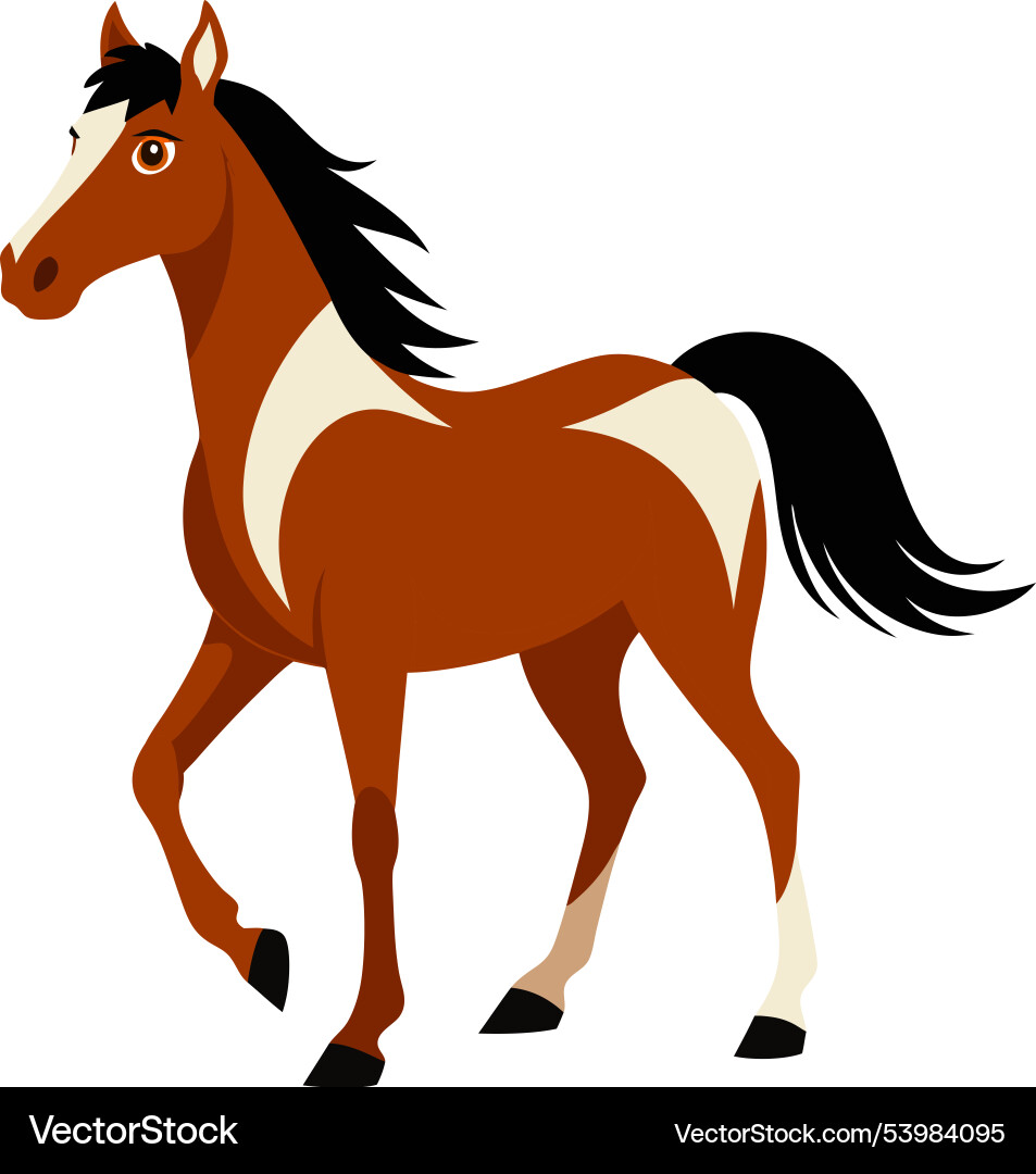 Horse color 2 Royalty Free Vector Image VectorStock