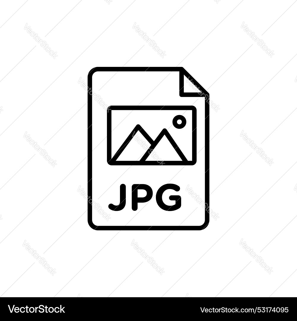 Jpg icon set jpeg file type symbol image picture vector image