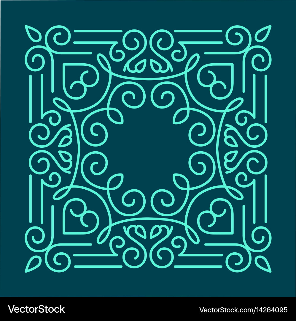 Linear frames design template vector image