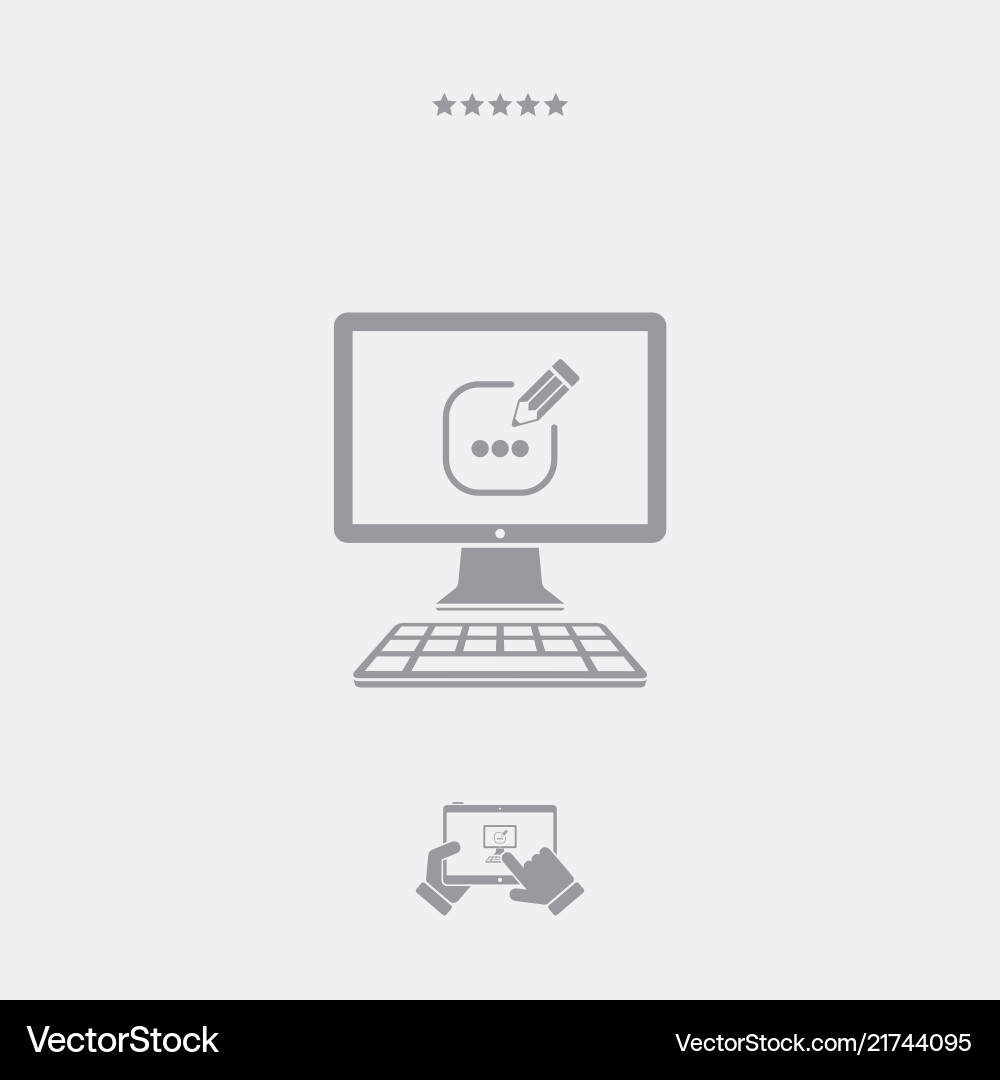 Message box text icon Vector Image