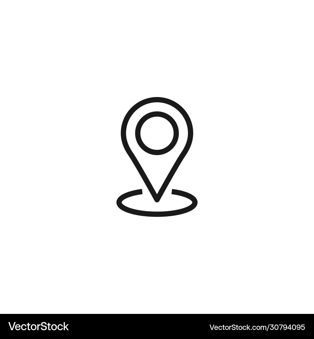 Outline location icon gps pointer map pin vector image