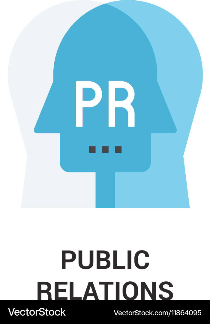 Public relations icon Royalty Free Vector Image