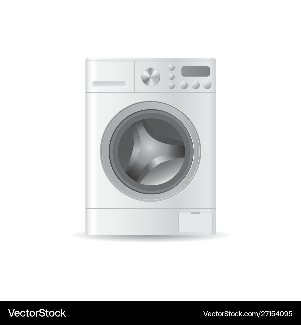Realistic Front-Loading Washing Machine vector image