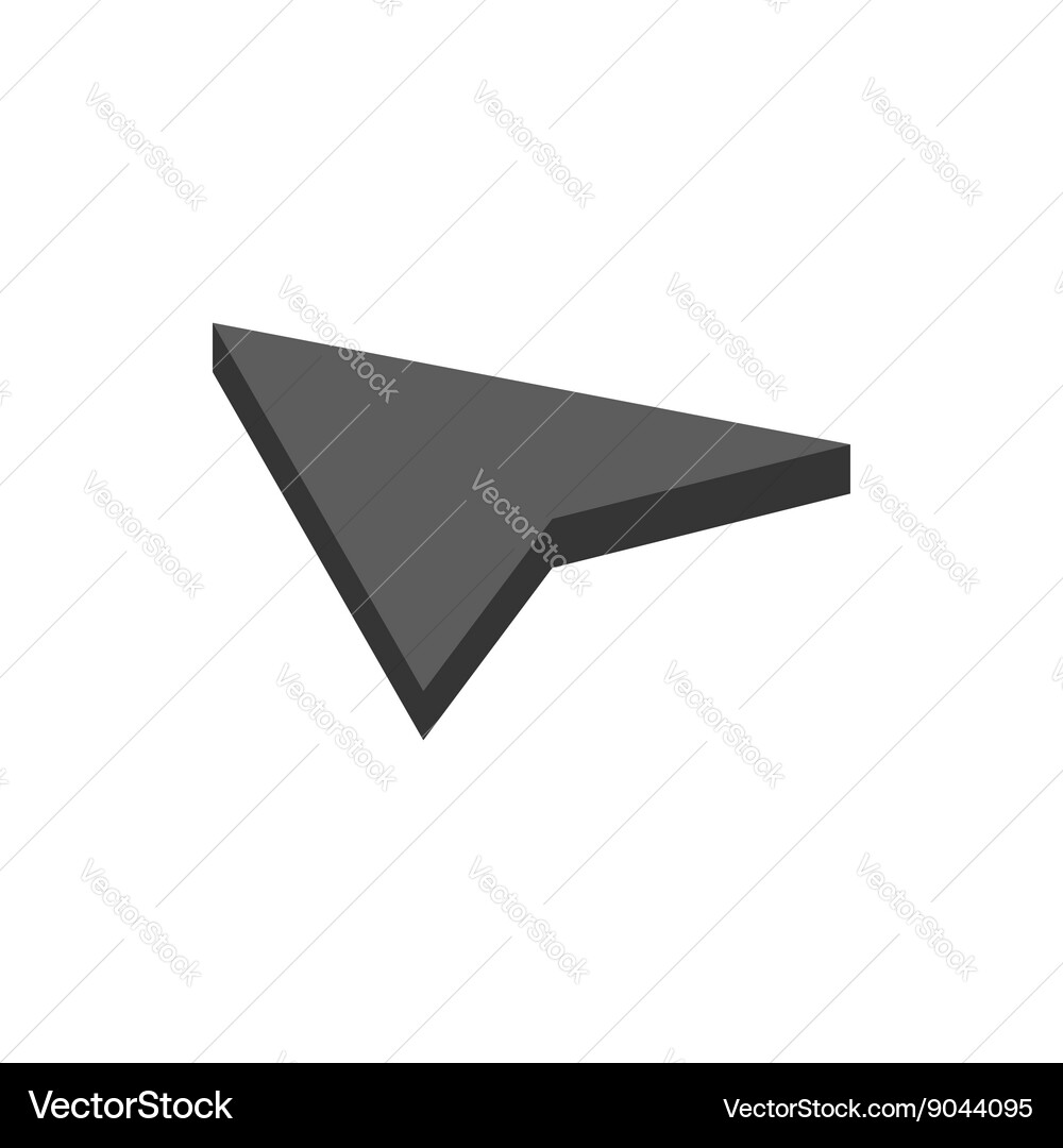 Run programm by pressing cursor icon vector image