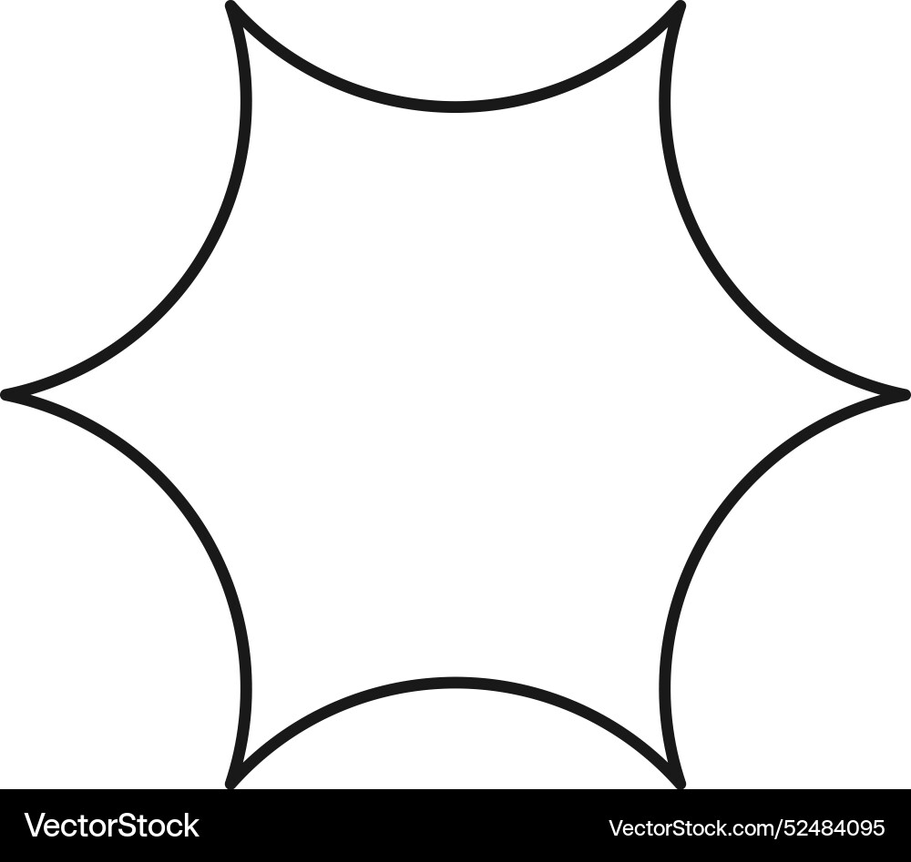 Star geometric lined shape Royalty Free Vector Image