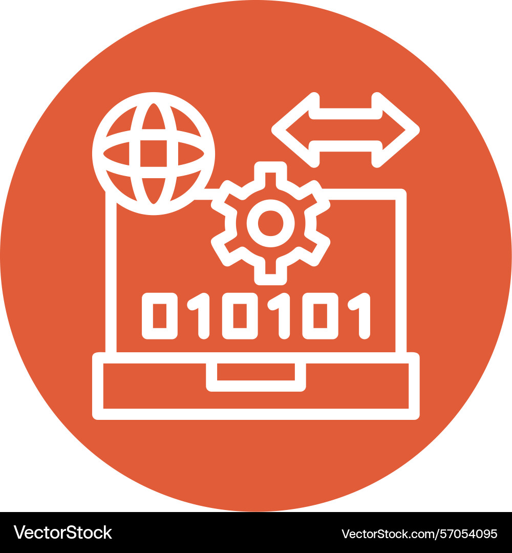 Swift flow line circle style icon design Vector Image