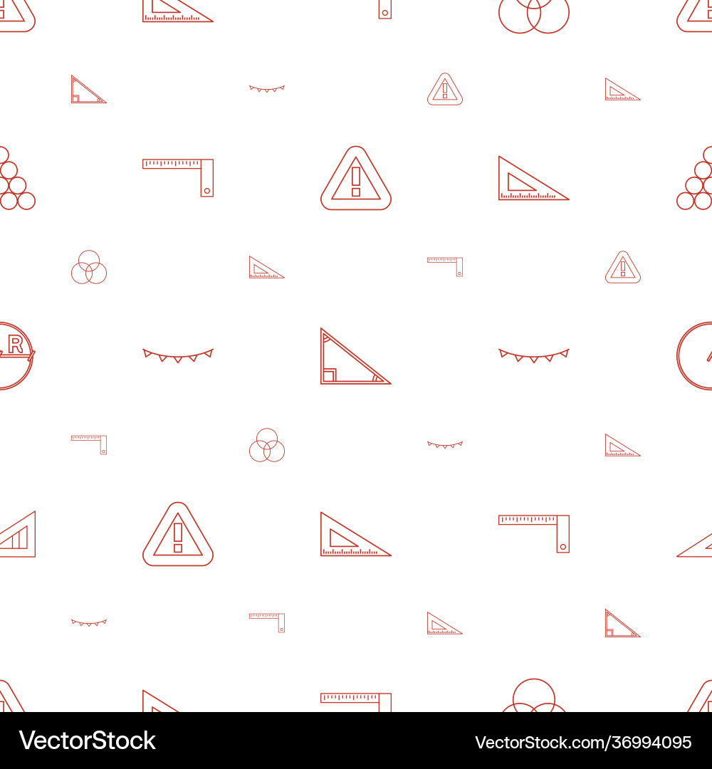 Triangle icons pattern seamless white background vector image
