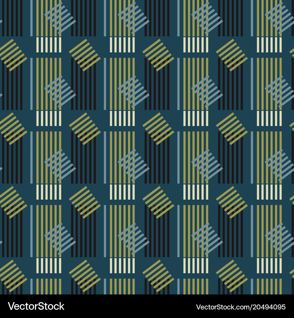 Vertical symmetrical building seamless pattern vector image