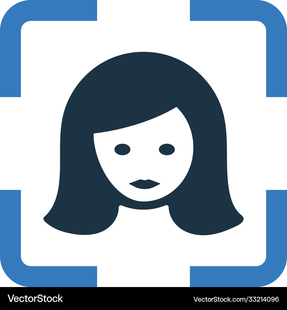 Camera face detection icon design Camera face detection icon design Vector Image