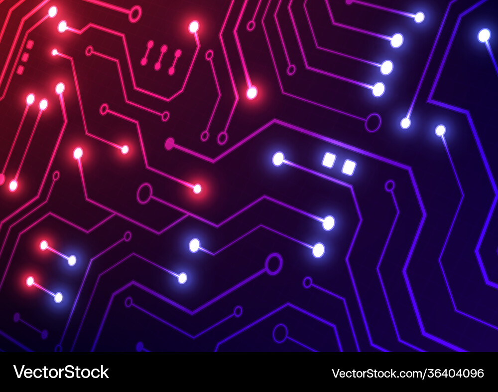 Circuit technology background with hi-tech Circuit technology background with hi-tech vector image