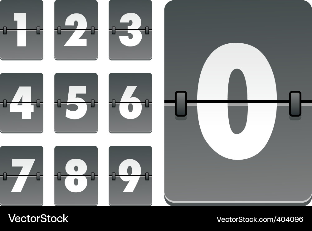 Classic Clock Numbers Display vector image