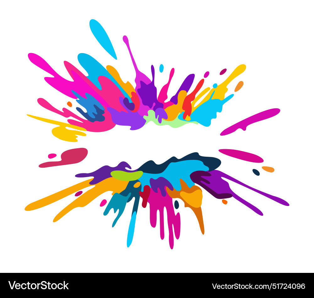 Colorful splash with empty space for text Colorful splash with empty space for text vector image