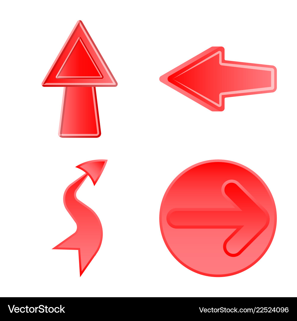 Design of element and arrow symbol set Design of element and arrow symbol set vector image