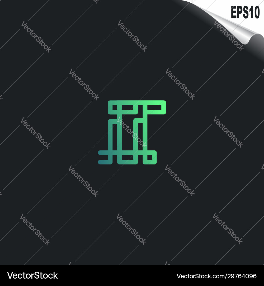 Initial it logo monogram design template simple Vector Image