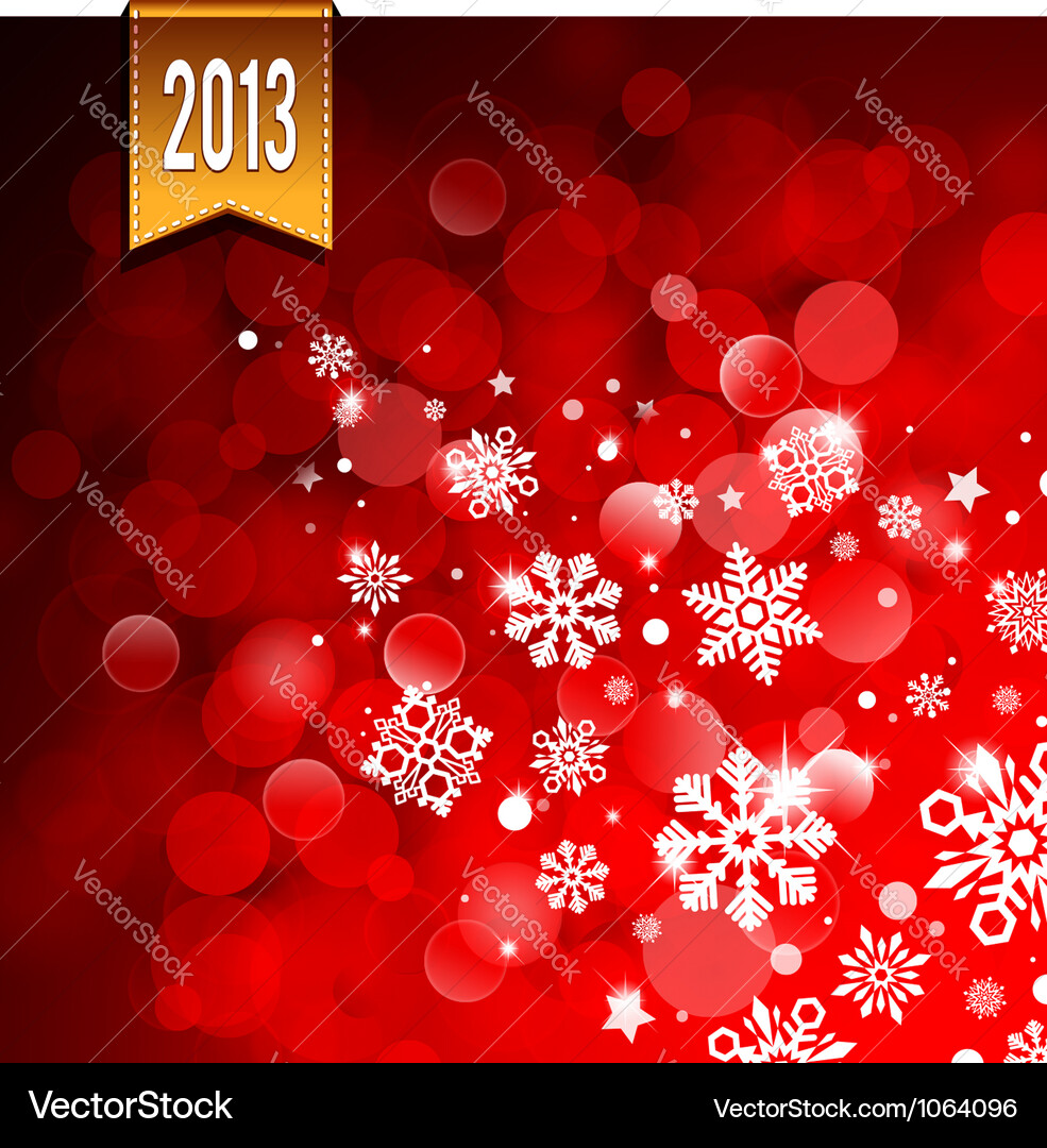 Luminous Red Snowflake Background vector image
