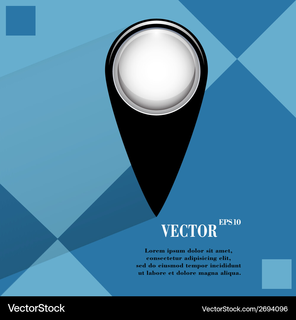 Map pointers flat modern web button vector image