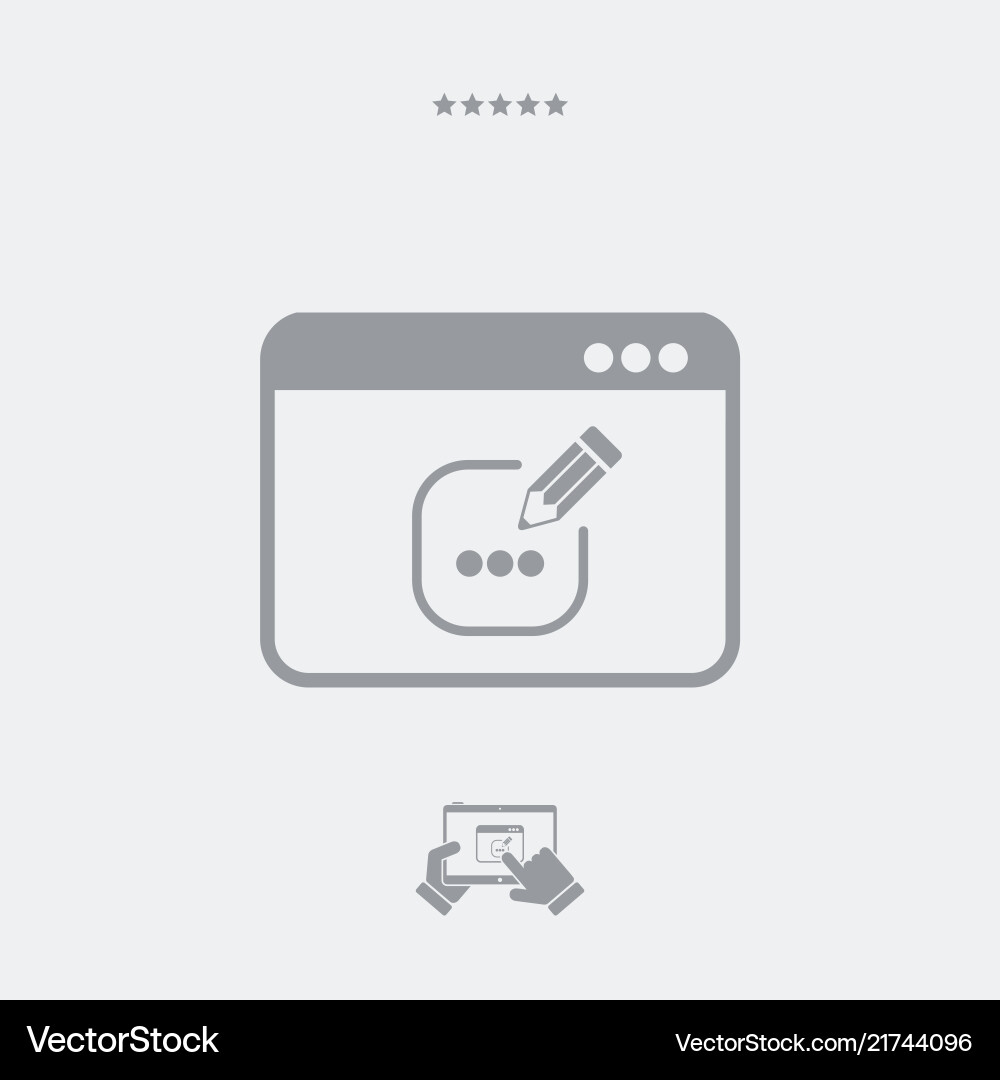Message box text icon Message box text icon vector image