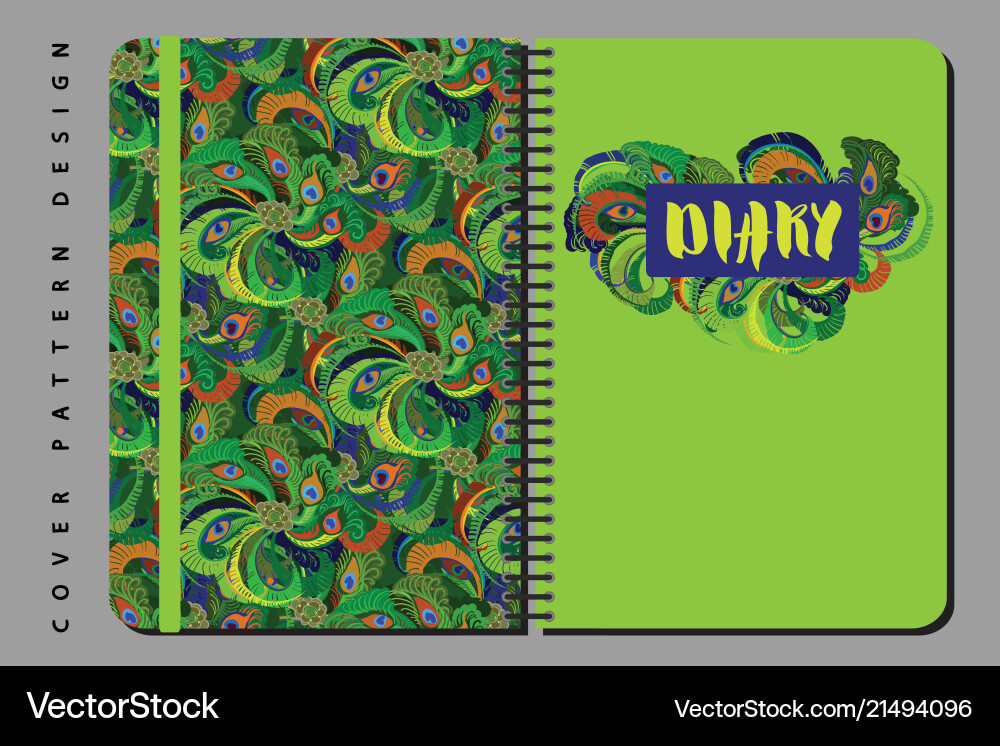 Notebook and diary cover design for print Notebook and diary cover design for print vector image