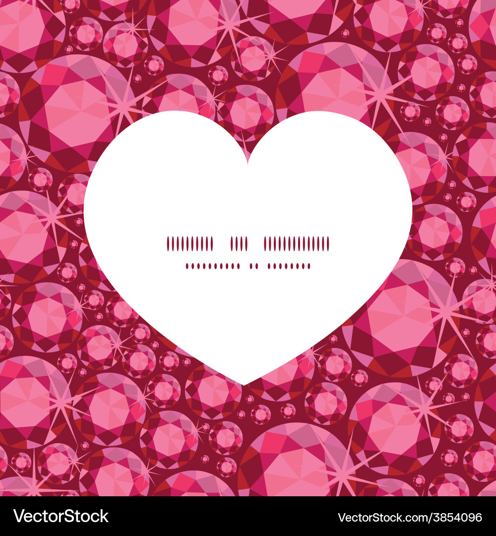 Ruby Heart Pattern vector image