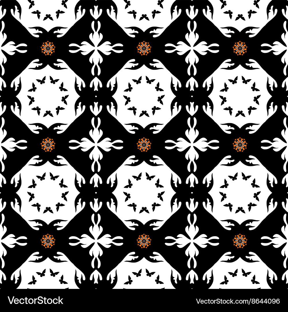 Seamless pattern with butterflies in the form Vector Image