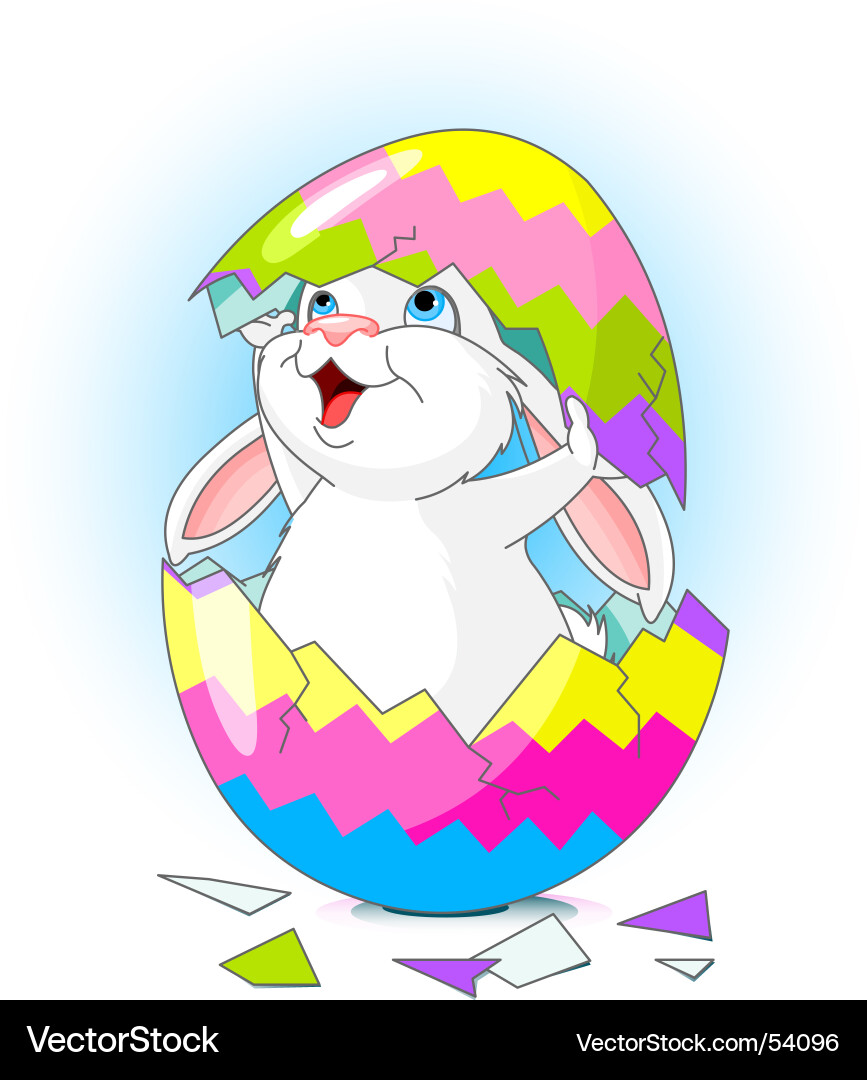 Springen Ostern Bunny Vektorbild
