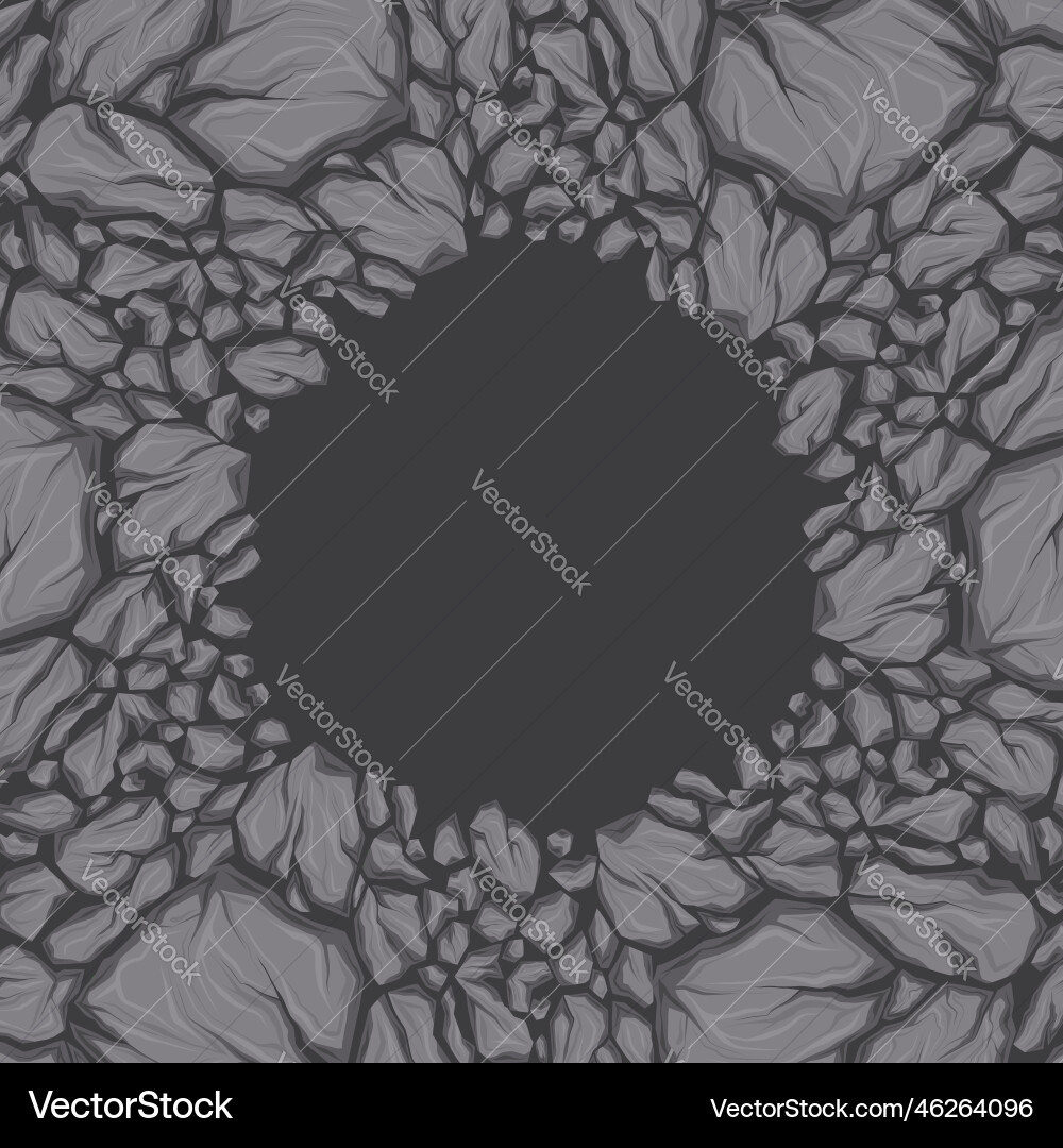 Square card with round frame of broken Square card with round frame of broken vector image