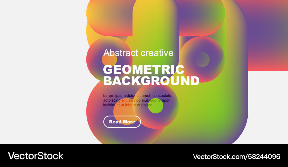 Vibrant abstract shapes overlap creating colorful Vector Image