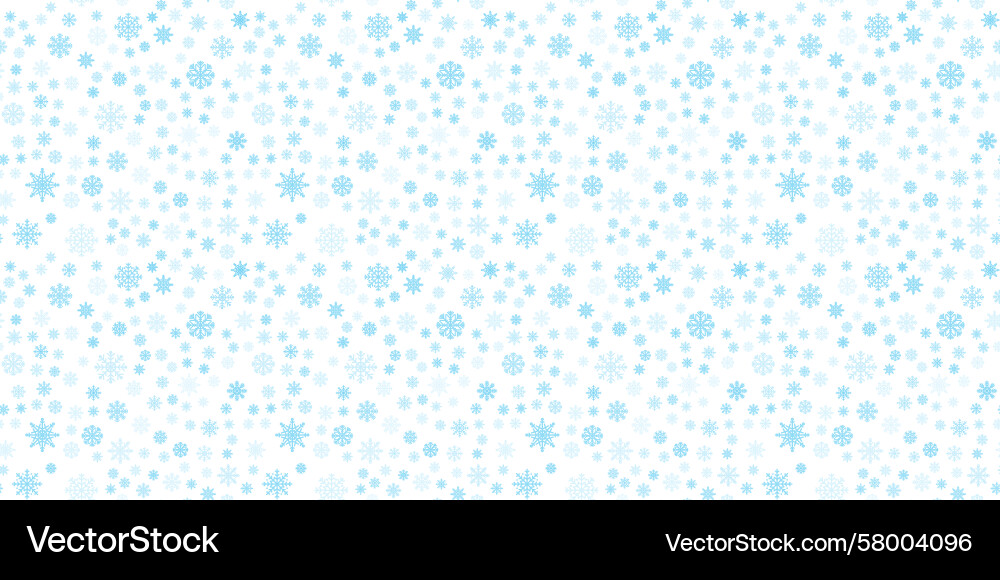 Winter Snowflake Pattern - Seamless Vector Image
